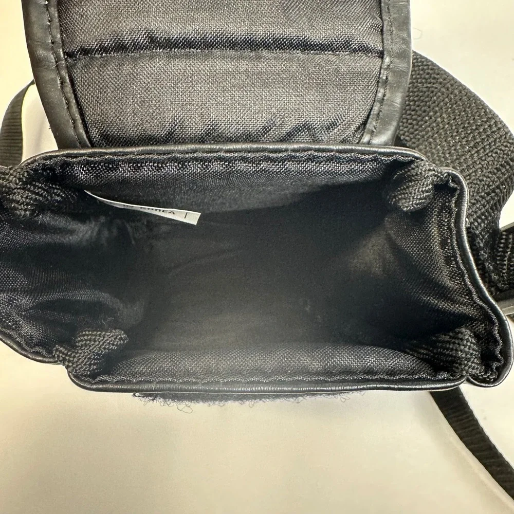 Pentax Black Faux Leather Camera Bag Red Logo Adjustable Strap Belt Loop Case